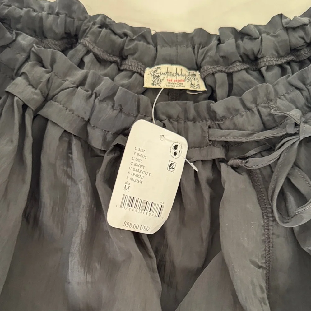 Free People Black Lace-Trim Bloomer Pants - Picture 4 of 4